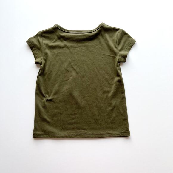 Millie + Roo Olive Basic Tee - Picture 4 of 4
